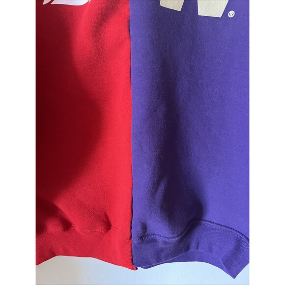 WU Huskies WSU Washington State Cougars red/purple Sweatshirt Med - Picture 3 of 13